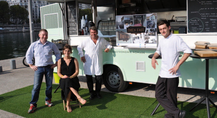 La variété et la qualité de la cuisine française en camion