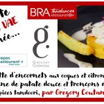 #Recette : Blanquette d’encornets aux coques et citron combava, mousseline de patate douce et tronçons de panais aux épices tandoori