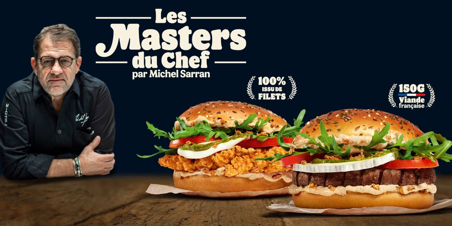 Burger King signe 3 nouveaux burgers en collaboration avec Michel Sarran