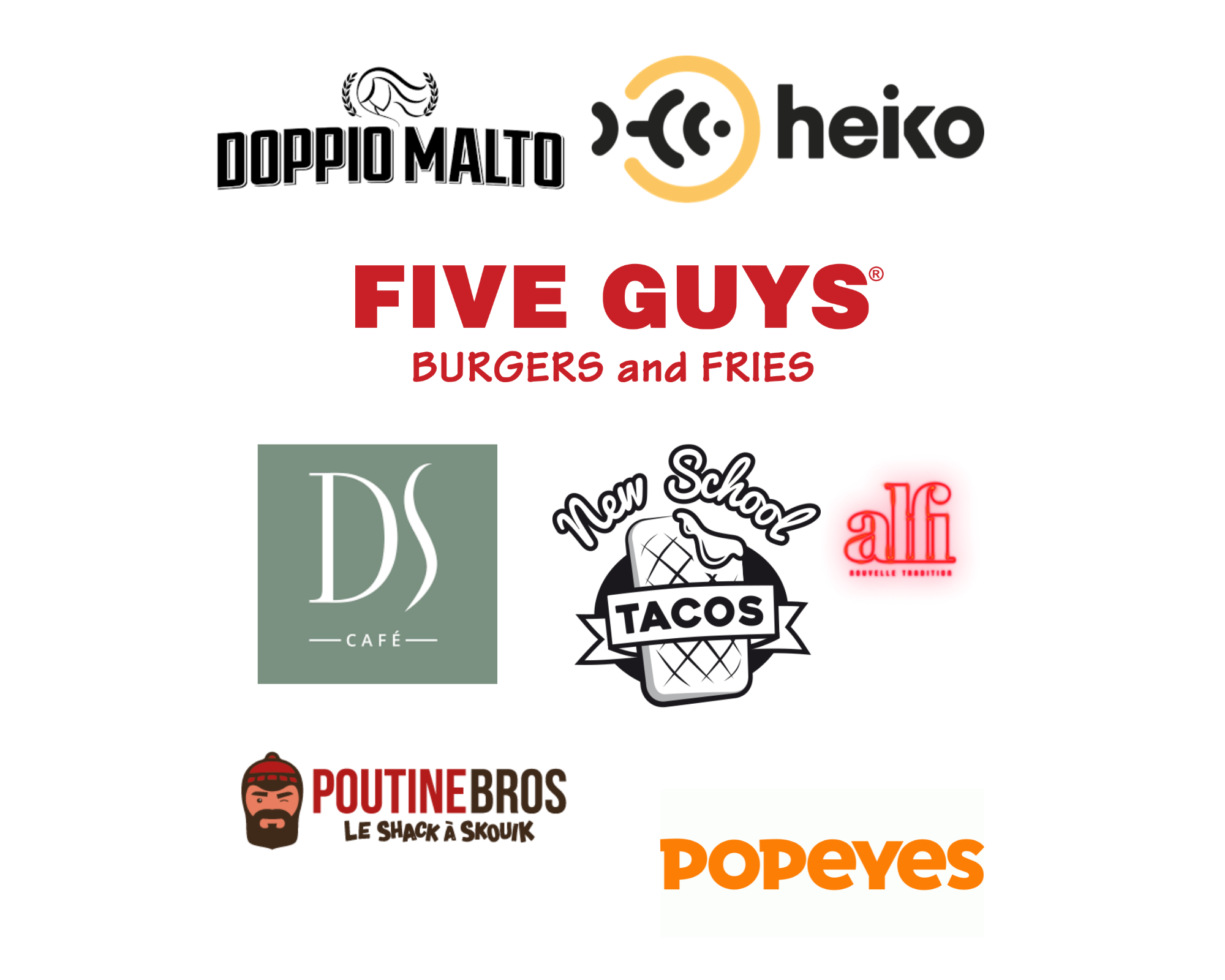 Développements : Poutinebros, New School Tacos, Heiko, Popeyes …